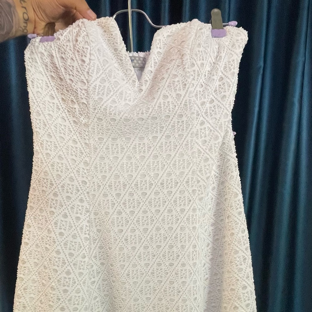 Bailey Blue White Lace Dress